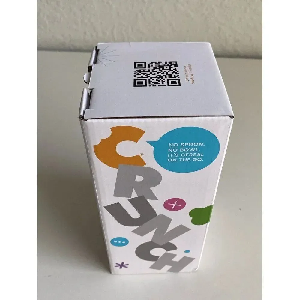 The CrunchCup Never Soggy Portable Cereal & Milk for Cereal on‎ the Go Blue NEW